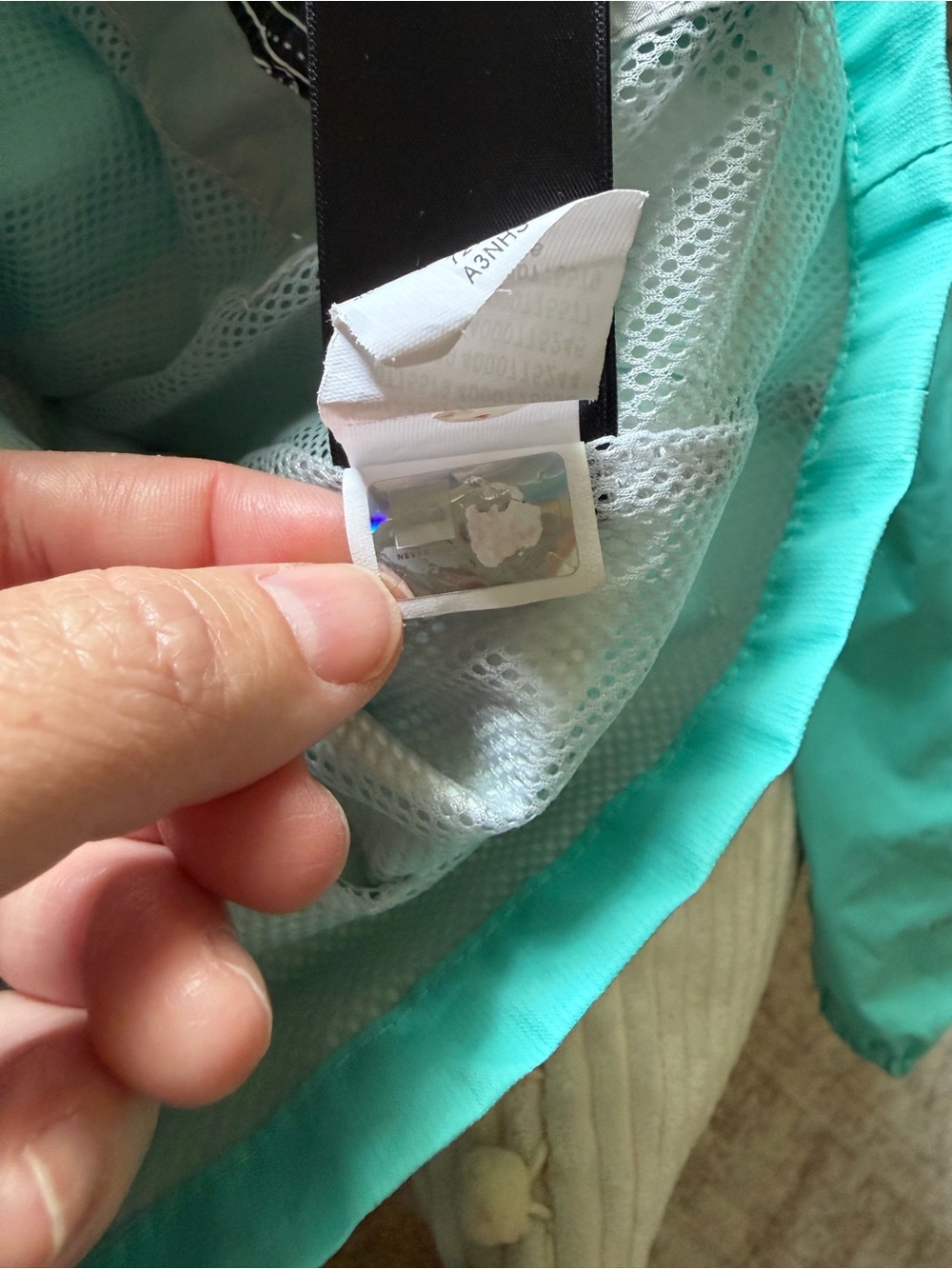 The North Face Girls Resolve Reflective Lightweight Rain Jacket M 10/12 Mint - Picture 10 of 12